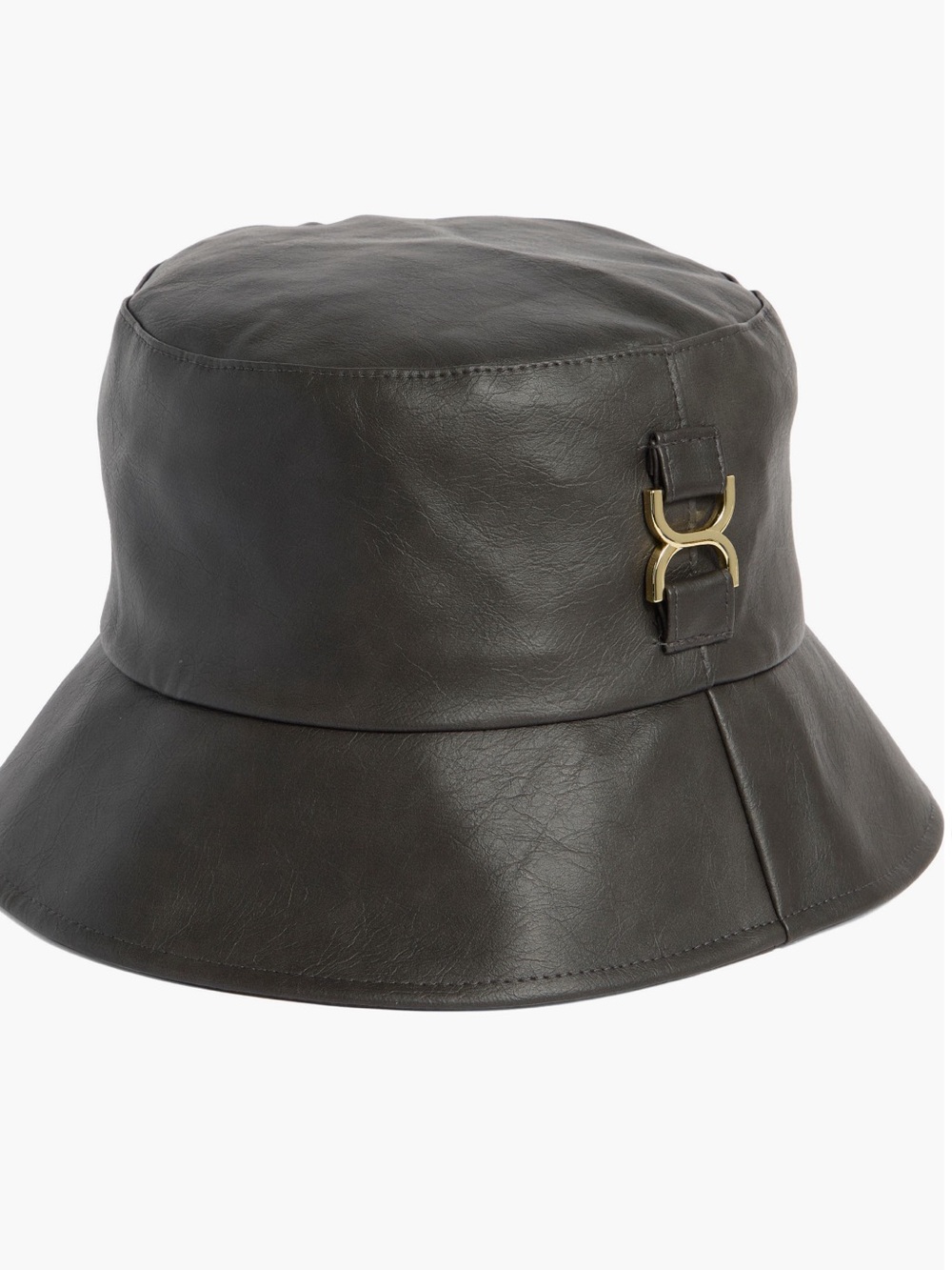 BCBG Faux Leather Bucket Hat